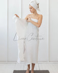 Amber waffle linen towel - Linen Couture
