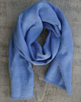 Cornflower Blue linen scarf - Linen Couture