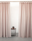 Dark Plum linen curtain with tabs - Linen Couture