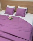 Deep Rose linen bed throw - Linen Couture