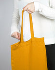 Greyish Mint linen tote bag - Linen Couture