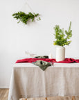 Handmade Natural Linen Christmas Tablecloth for Dining Tables - Linen Couture