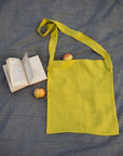 Lemon linen crossbody bag - Linen Couture