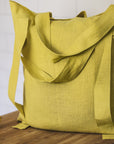 Light Grey and Grey linen canvas bag two tones - Linen Couture