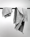 Light Grey linen waffle towel - Linen Couture