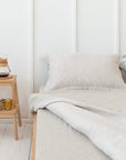 Linen Fitted Bed Sheet in Natural Light - Linen Couture