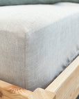 Linen Fitted Bed Sheet in Natural Light - Linen Couture