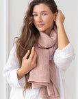 Linen scarf in Pale Pink - Linen Couture