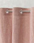Melange Burgundy linen curtain with grommets - Linen Couture