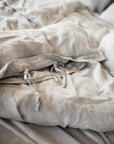 Natural Light linen bedding set with ties - Linen Couture