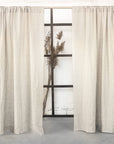 Natural light linen curtain with rod pocket - Linen Couture