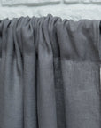 Natural Light linen curtain with ruffles, rod pocket - Linen Couture