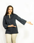 Natural Light linen oversize top - Linen Couture