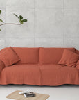 Natural linen couch cover - Linen Couture