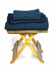 Navy Blue linen waffle towel - Linen Couture