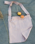 Pale Pink crossbody linen bag - Linen Couture