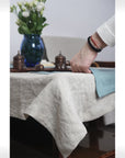 Pale Pink linen table cloth - Linen Couture