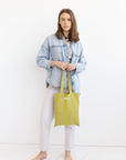 Pear linen tote bag - Linen Couture