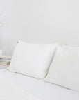 Linen Bedding Set with coconut buttons in White - Linen Couture Boutique