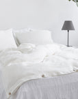 Softened flat linen bed sheet - Linen Couture Boutique