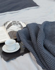 White linen waffle towels set - Linen Couture Boutique