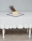 Linen Tablecloth with ruffles - Linen Couture