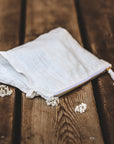 White linen pochette - Linen Couture Boutique