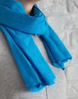 Sky Blue linen scarf - Linen Couture Boutique