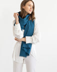 Sky Blue linen scarf - Linen Couture Boutique
