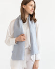 Sky Blue linen scarf - Linen Couture Boutique