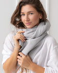 Pale Pink linen scarf - Linen Couture Boutique