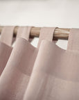 Dark Plum linen curtain with tabs - Linen Couture
