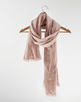 Dark Plum linen scarf - Linen Couture