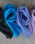 Deep Rose linen scarf - Linen Couture