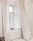 Extra Wide Natural Light Linen Curtain Panel with heading tape - Linen Couture