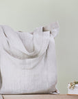 Lemon linen canvas bag - Linen Couture