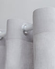 Light Grey linen curtain with grommets - Linen Couture