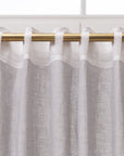 Light Grey linen curtain with multifunctional heading tape - Linen Couture