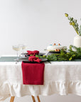 Linen Tablecloth with Ruffles - Linen Couture