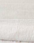 Natural Light and Striped Beige double side linen bedding set - Linen Couture