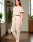 Natural light linen / Natural Linen Pajama set / Linen loungewear / Linen sleepwear - Linen Couture