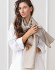 Natural Light linen scarf - Linen Couture