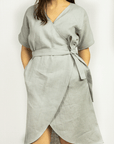 Natural Light linen wrap dress - Linen Couture