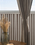 Natural linen curtain with blackout, tabs - Linen Couture