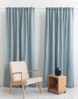 Pastel Plum linen curtain with multifunctional heading tape - Linen Couture