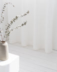 White linen curtain with grommets - Linen Couture Boutique