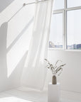 White linen curtain with grommets - Linen Couture Boutique