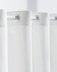 White linen curtain with grommets - Linen Couture Boutique
