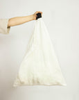 White linen triangle bag - Linen Couture Boutique