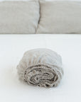 Linen Fitted Bed Sheet in White - Linen Couture Boutique